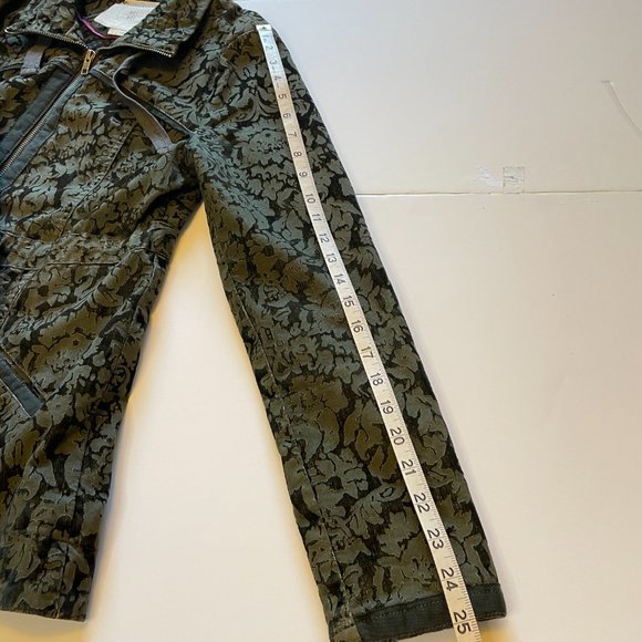 Hei Hei Anthroplogie Velvet Burnette Anorak Utility Jacket Full Zip Olive Green - Picture 13 of 15